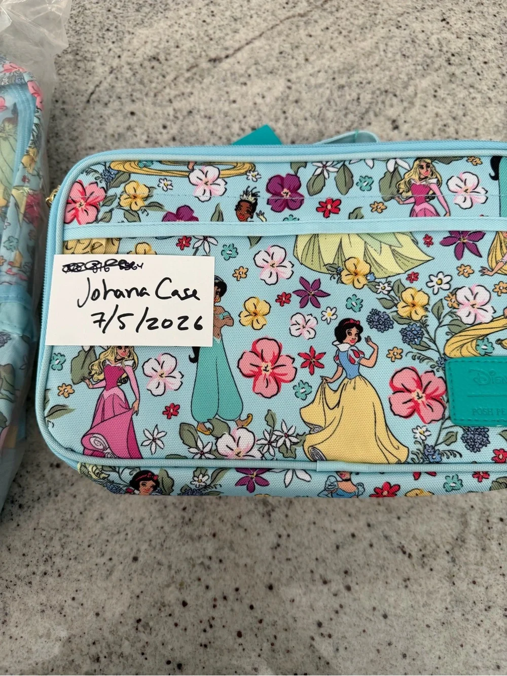 Posh Peanut Girls' Princess Floral Backpack & Lunch Bag Set - Light Blue